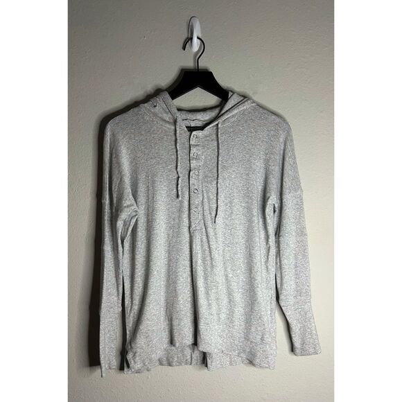 Chaser Gray Baby Rib Henley Hoodie Size S - Picture 4 of 13